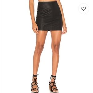 Free People Modern Femme Leather/Vegan Mini Skirt
